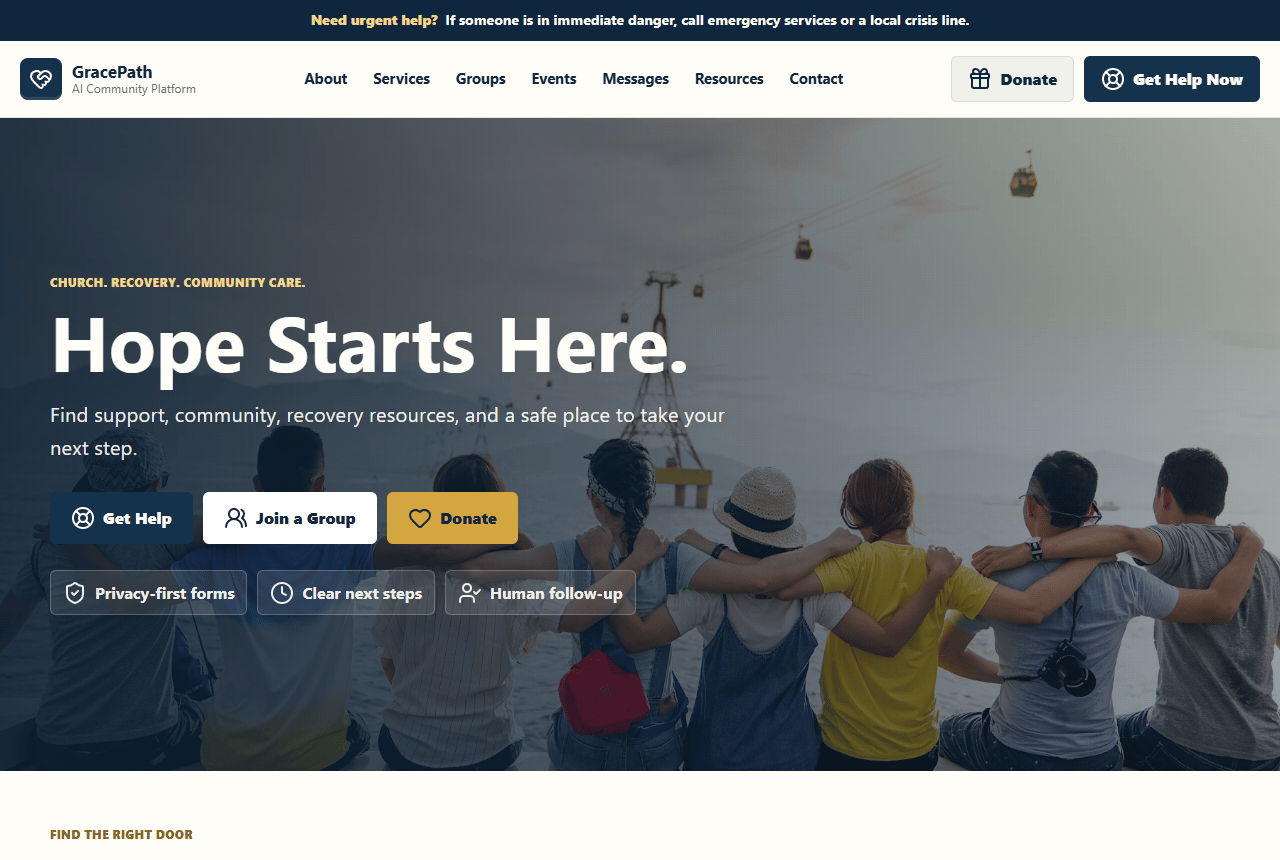 GracePath AI website preview